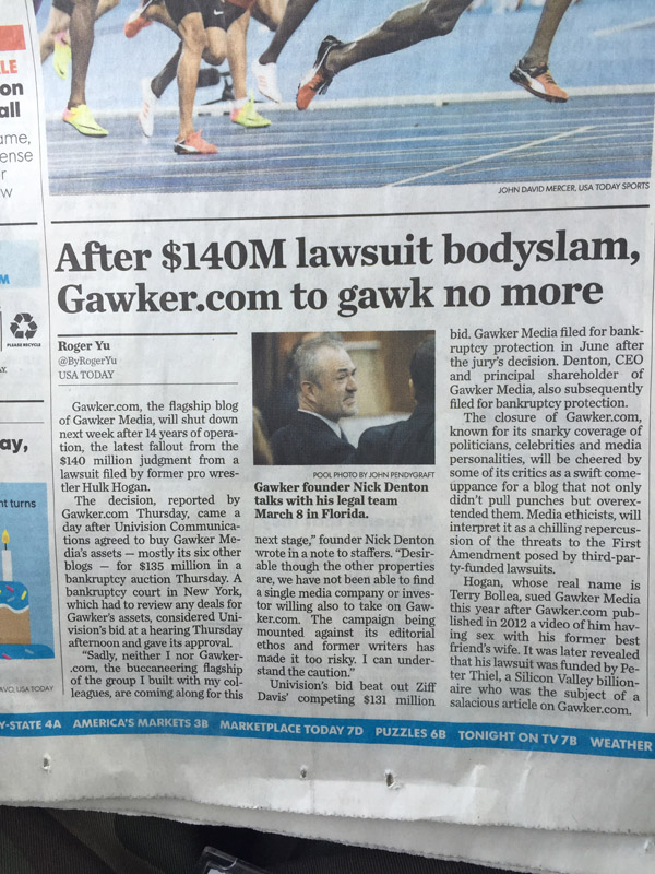 Gawker bodyslam by $140M lawsuit