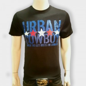 Urban Cowboy Black with Blue Stars